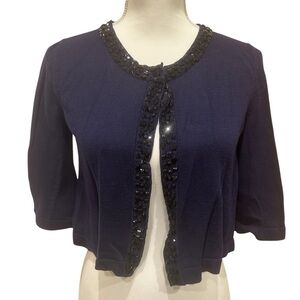 Alfani Embellished Open Cardigan Dressy Style Size Small